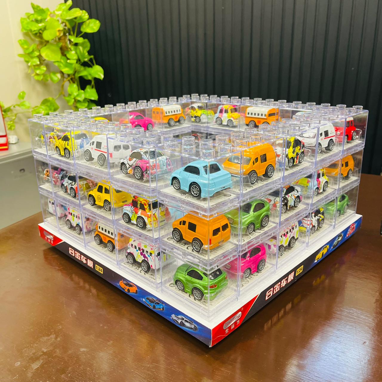 1Pc Diecast Car With Acrylic Display Box-Assortment